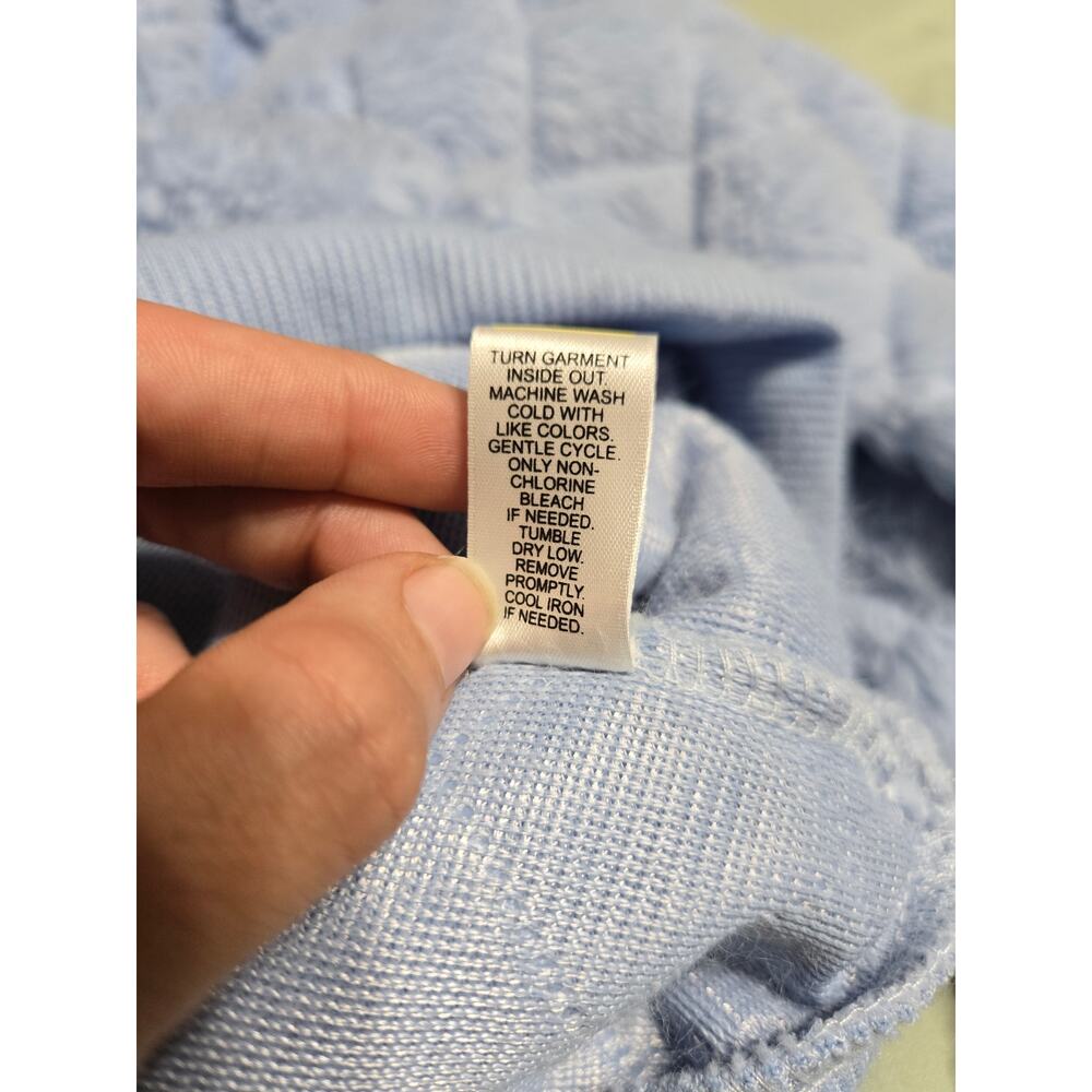 Cato large women's light blue fuzzy sweater - Picture 9 of 11